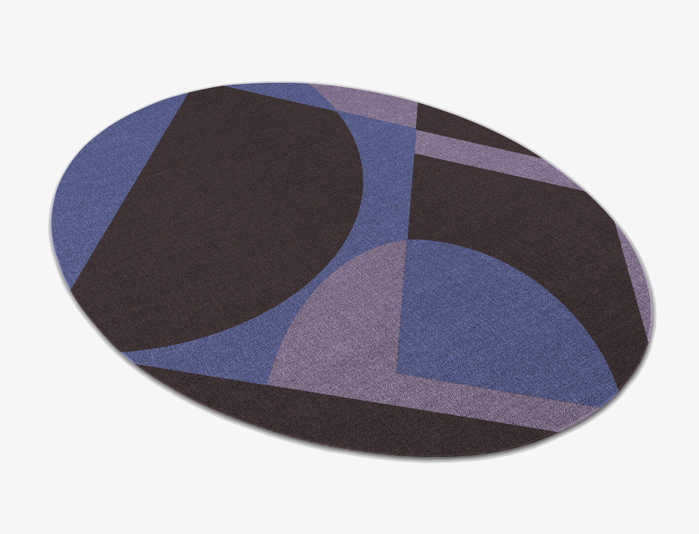 Demilune Modern Geometrics Oval Outdoor Recycled Yarn Custom Rug by Rug Artisan