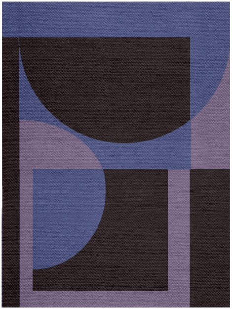 Demilune Geometric Rectangle Outdoor Recycled Yarn Custom Rug by Rug Artisan