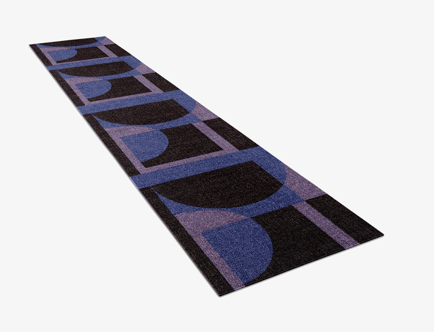 Demilune Geometric Runner Outdoor Recycled Yarn Custom Rug by Rug Artisan