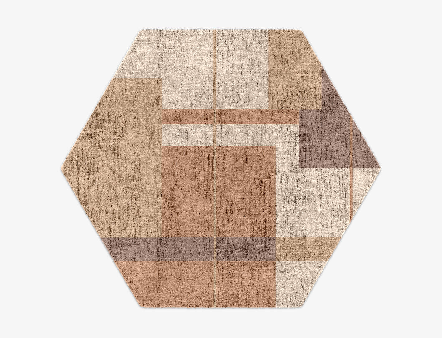 Demure  Hexagon Hand Knotted Bamboo Silk Custom Rug by Rug Artisan
