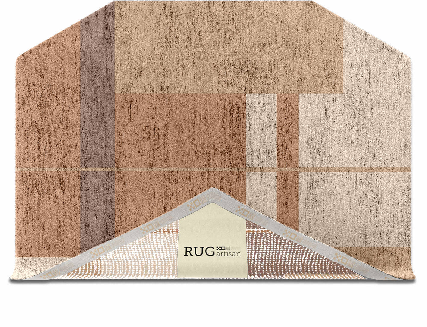Demure  Hexagon Hand Knotted Bamboo Silk Custom Rug by Rug Artisan