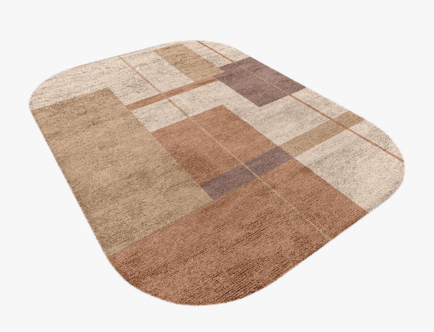 Demure  Oblong Hand Knotted Bamboo Silk Custom Rug by Rug Artisan
