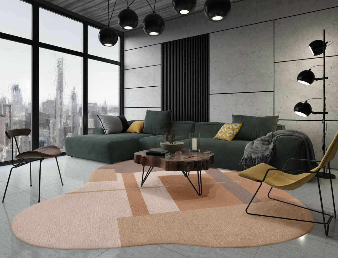 Demure  Splash Hand Knotted Tibetan Wool Custom Rug by Rug Artisan