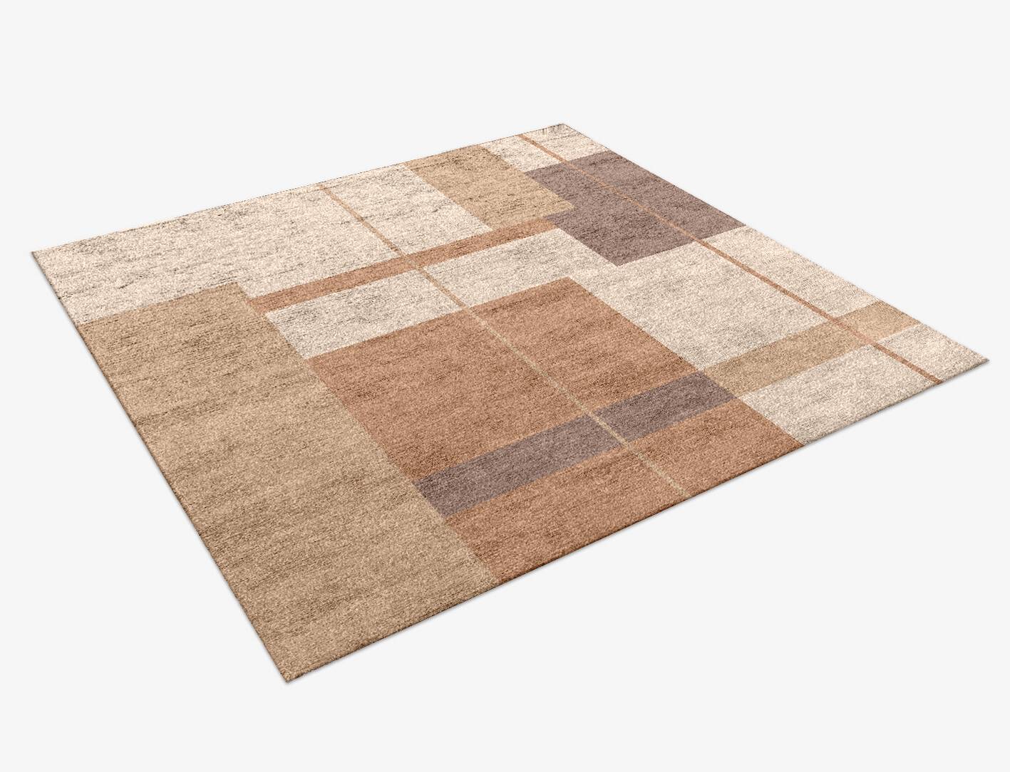 Demure  Square Hand Knotted Bamboo Silk Custom Rug by Rug Artisan