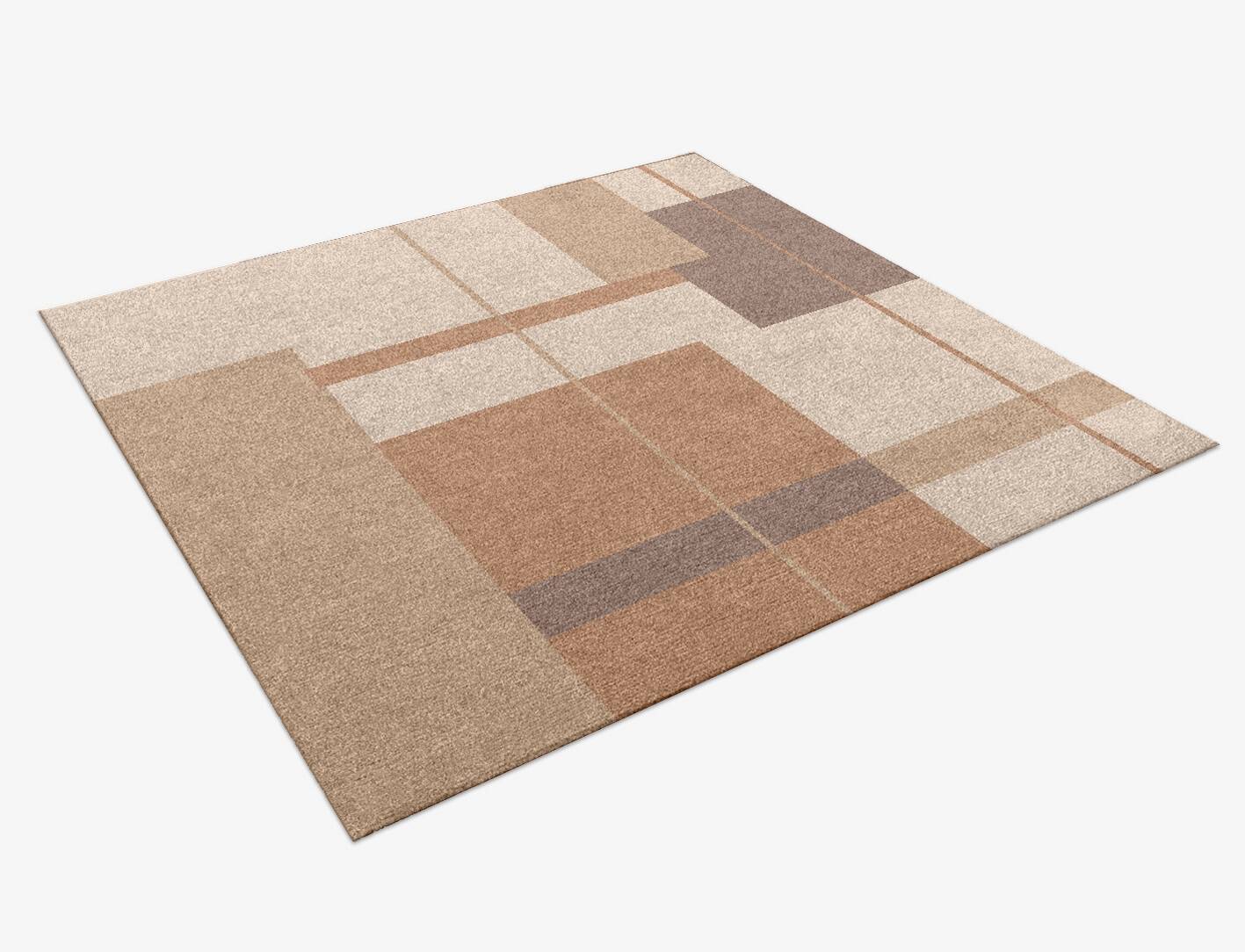 Demure  Square Hand Knotted Tibetan Wool Custom Rug by Rug Artisan