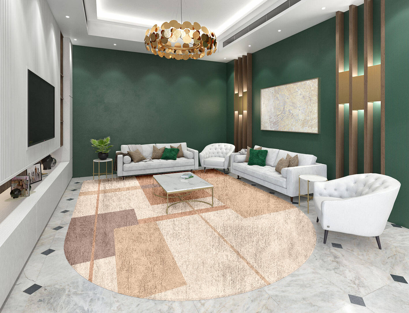 Demure  Arch Hand Tufted Bamboo Silk Custom Rug by Rug Artisan