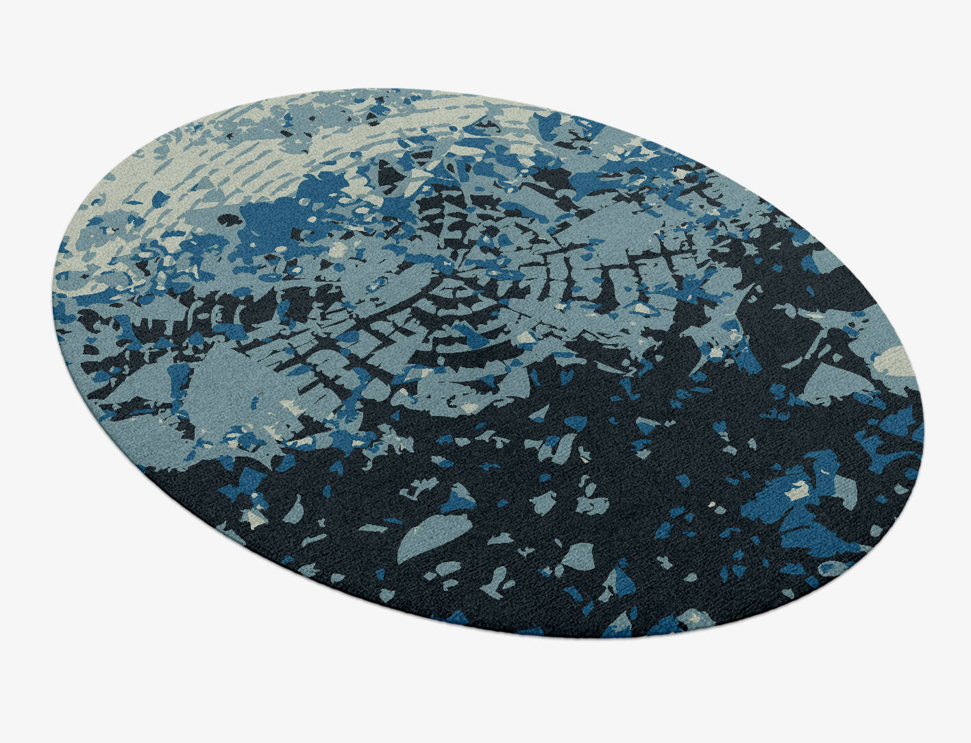 Dendrings Abstract Oval Hand Knotted Tibetan Wool Custom Rug by Rug Artisan