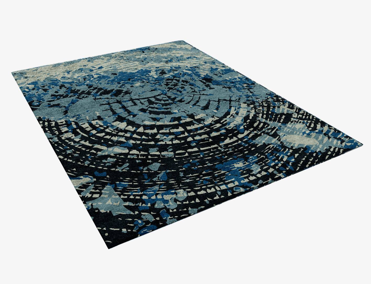 Dendrings Abstract Rectangle Hand Knotted Bamboo Silk Custom Rug by Rug Artisan