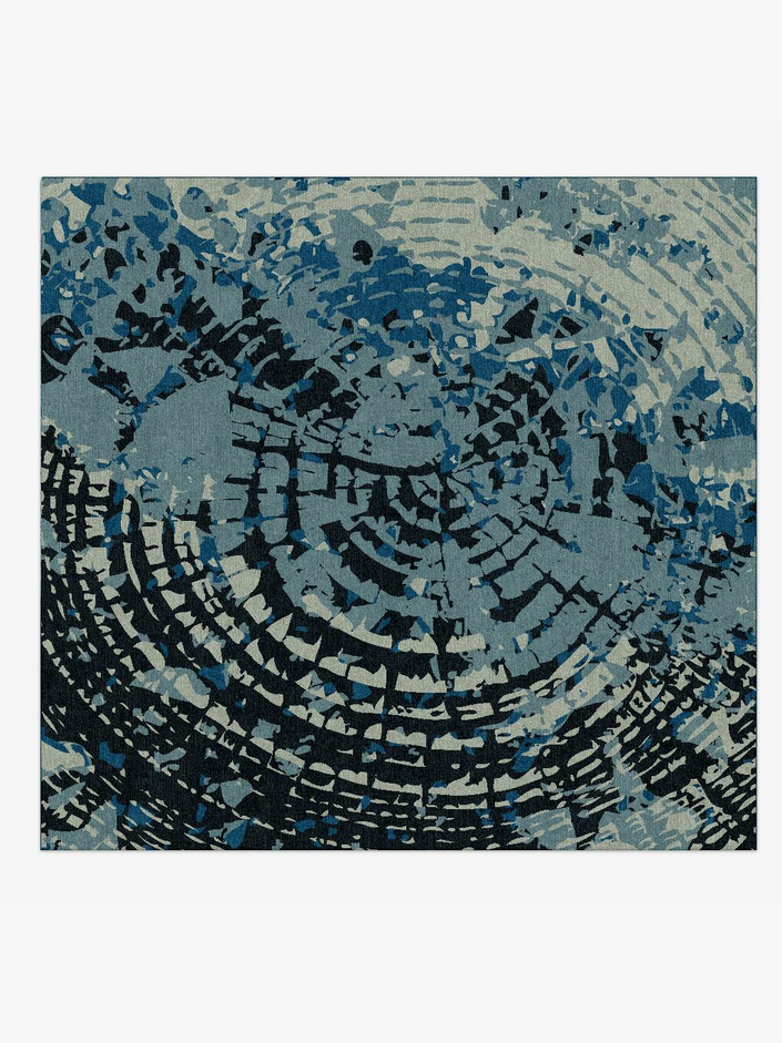 Dendrings Abstract Square Hand Knotted Tibetan Wool Custom Rug by Rug Artisan