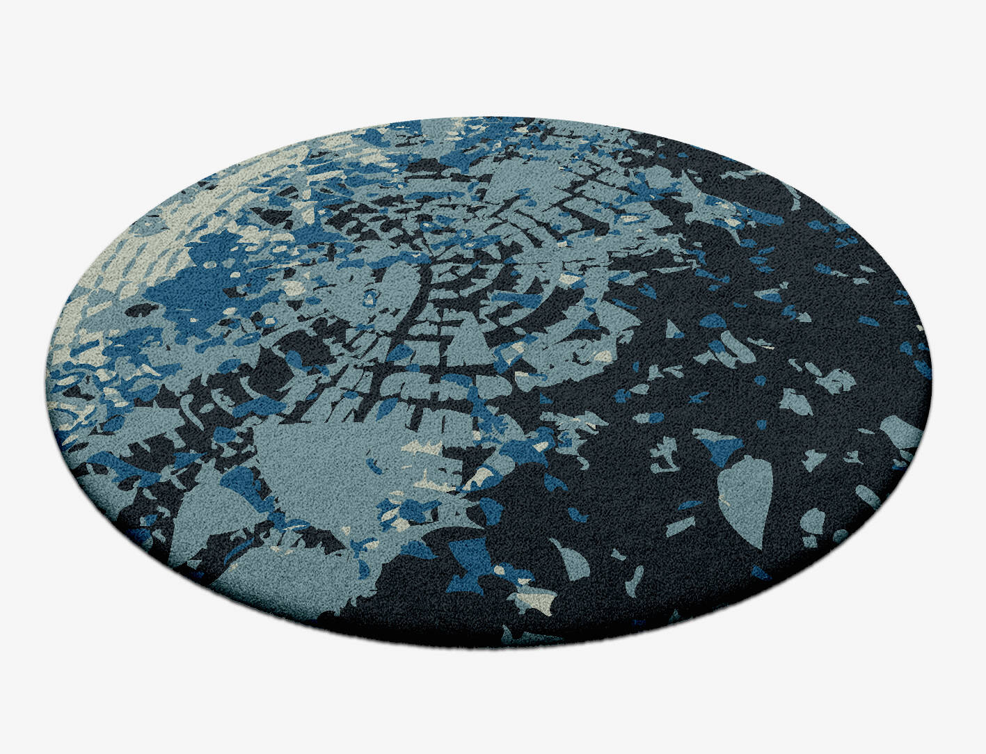 Dendrings Abstract Round Hand Tufted Pure Wool Custom Rug by Rug Artisan