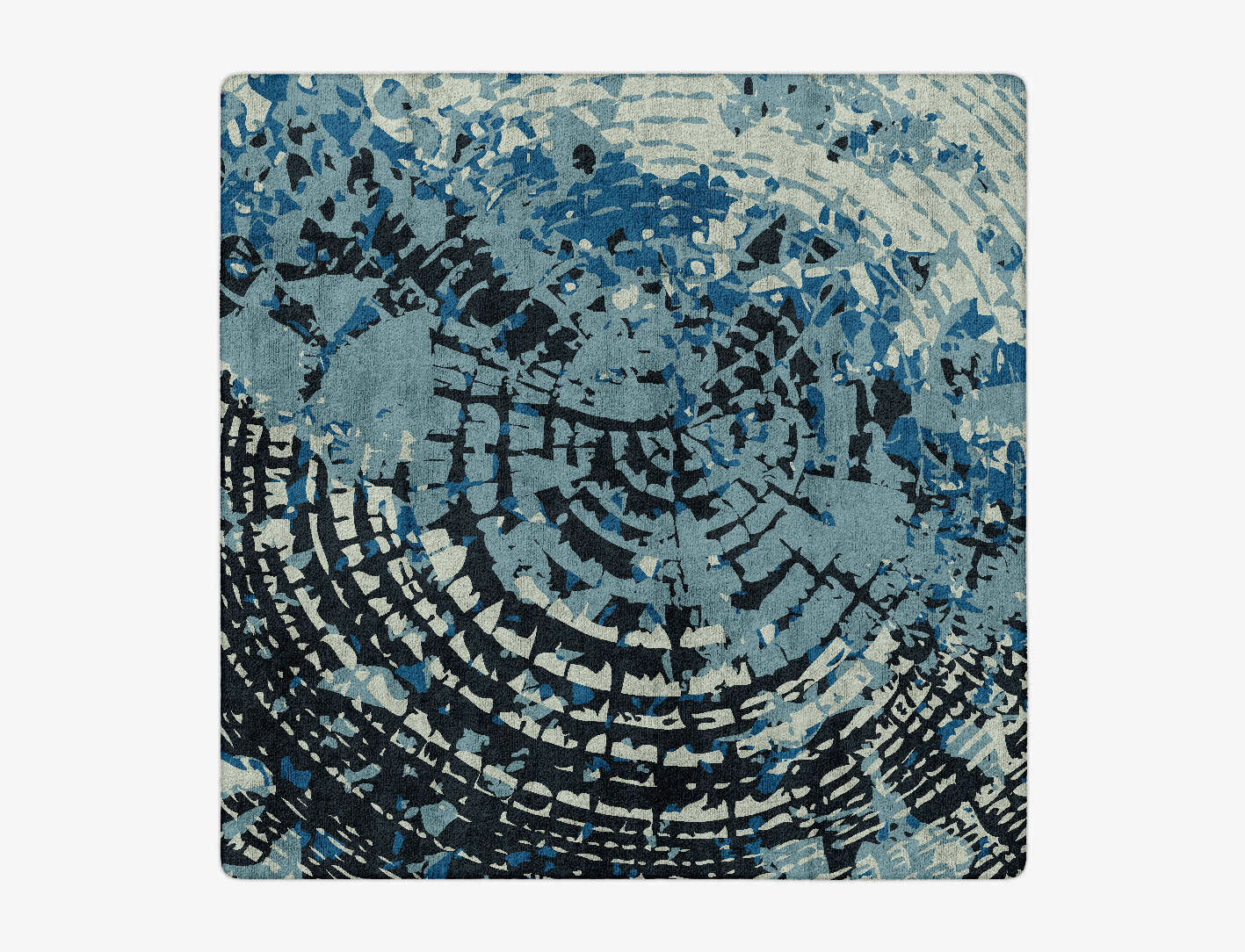 Dendrings Abstract Square Hand Tufted Bamboo Silk Custom Rug by Rug Artisan