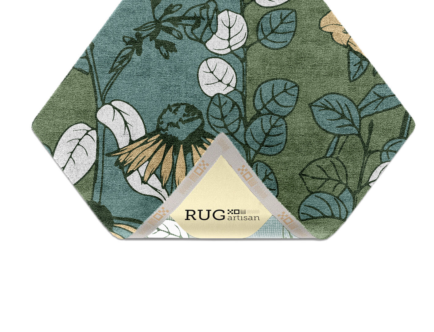 Dephnes Field of Flowers Diamond Hand Knotted Bamboo Silk Custom Rug by Rug Artisan