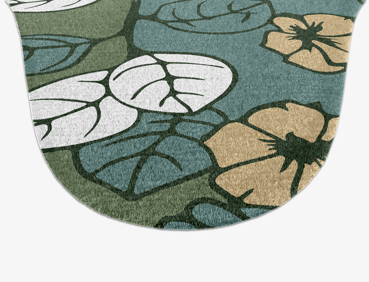 Dephnes Field of Flowers Drop Hand Knotted Tibetan Wool Custom Rug by Rug Artisan