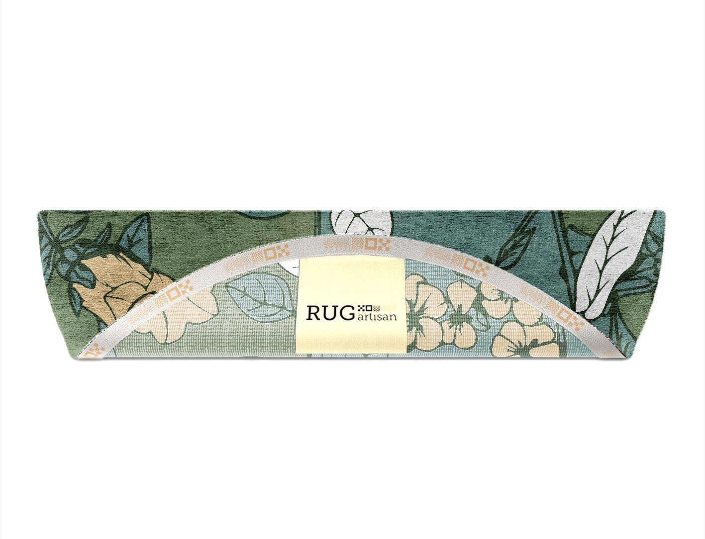 Dephnes Field of Flowers Halfmoon Hand Knotted Bamboo Silk Custom Rug by Rug Artisan