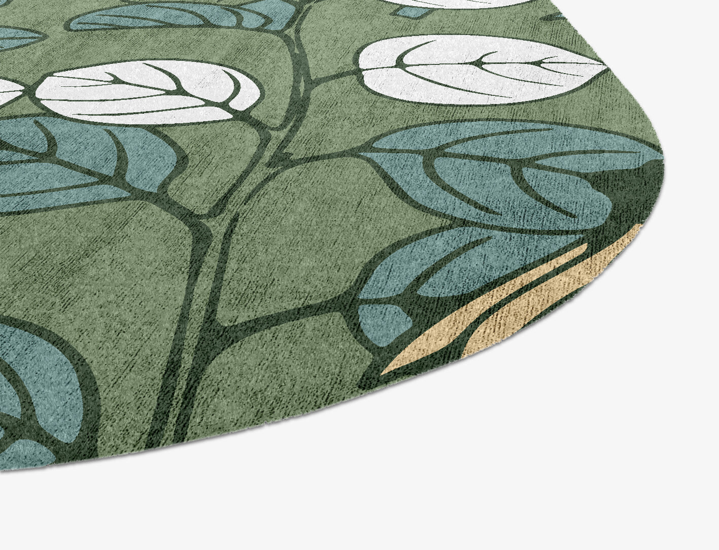 Dephnes Field of Flowers Oblong Hand Knotted Bamboo Silk Custom Rug by Rug Artisan