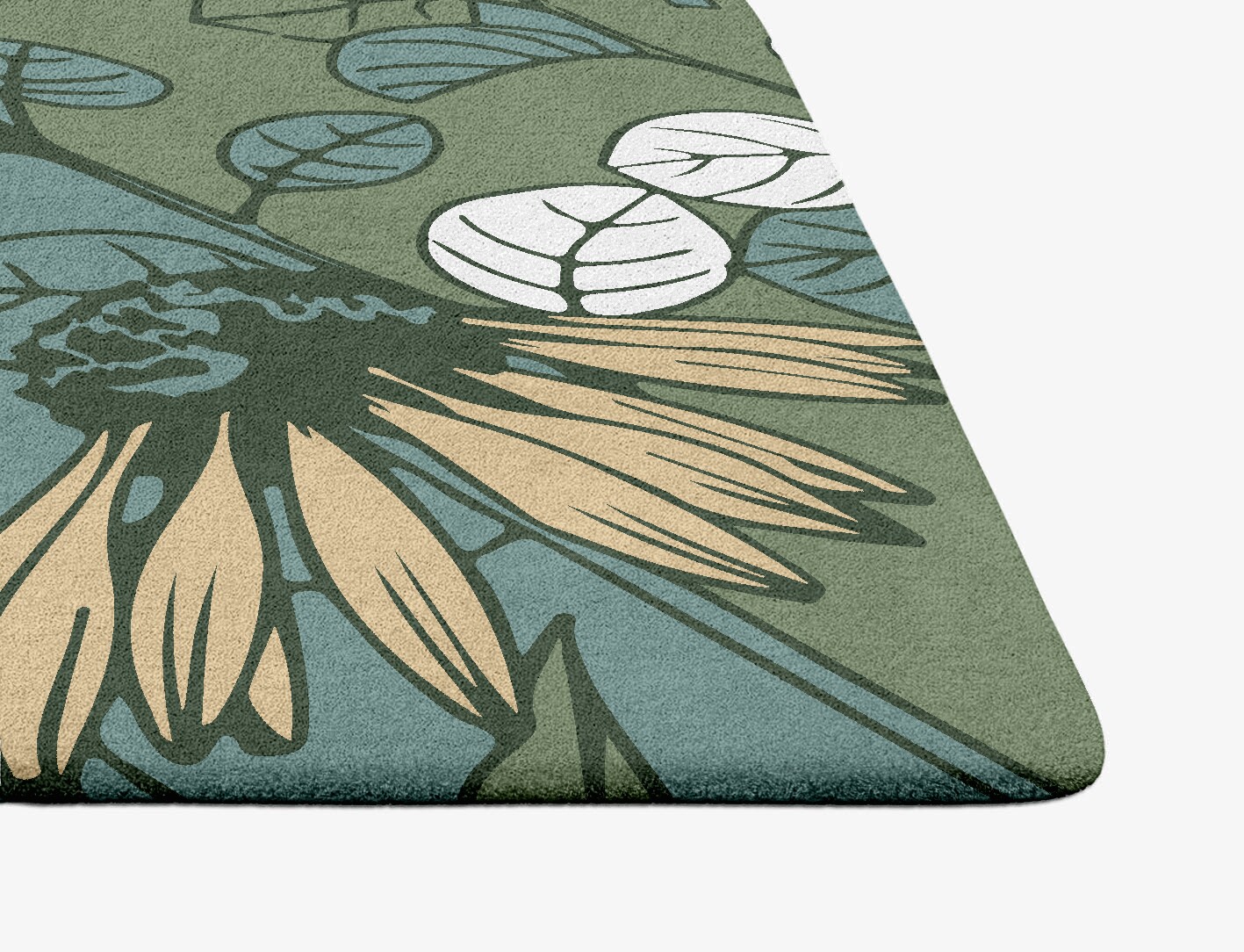Dephnes Field of Flowers Ogee Hand Tufted Pure Wool Custom Rug by Rug Artisan