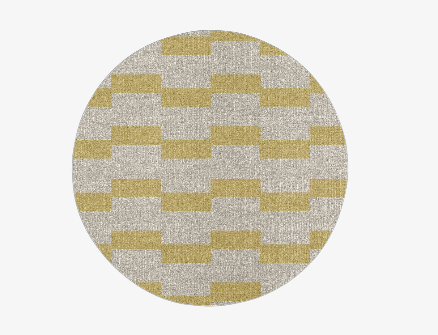 Depth Minimalist Round Flatweave New Zealand Wool Custom Rug by Rug Artisan