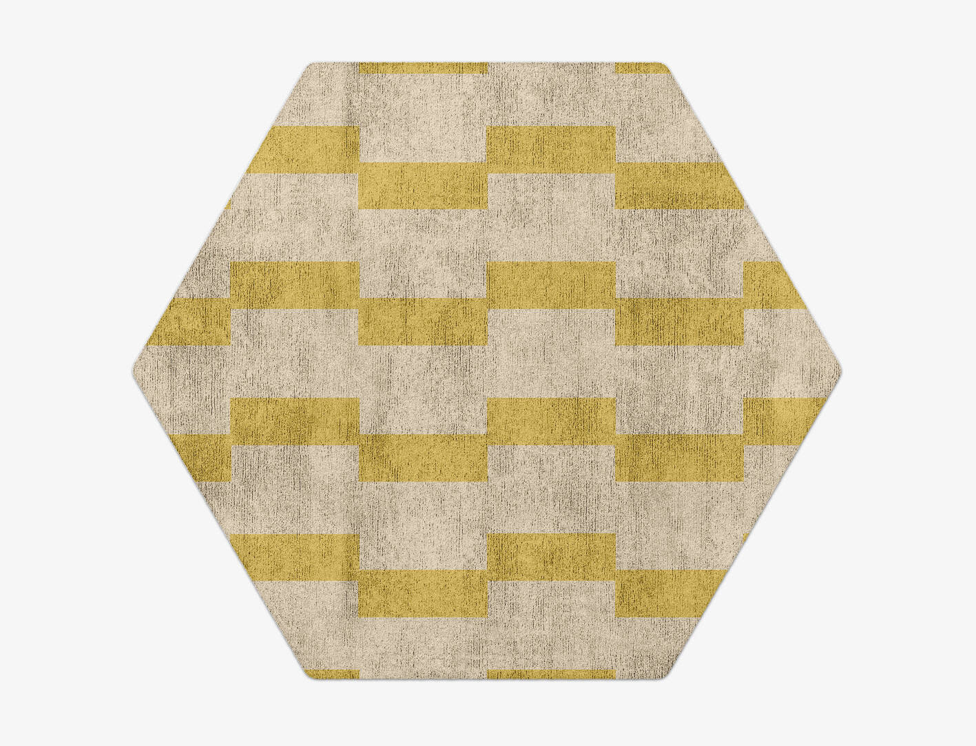 Depth Minimalist Hexagon Hand Tufted Bamboo Silk Custom Rug by Rug Artisan