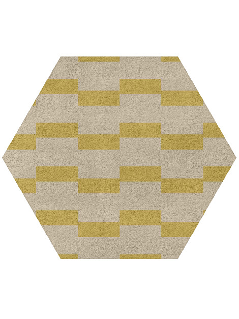 Depth Minimalist Hexagon Hand Tufted Pure Wool Custom Rug by Rug Artisan
