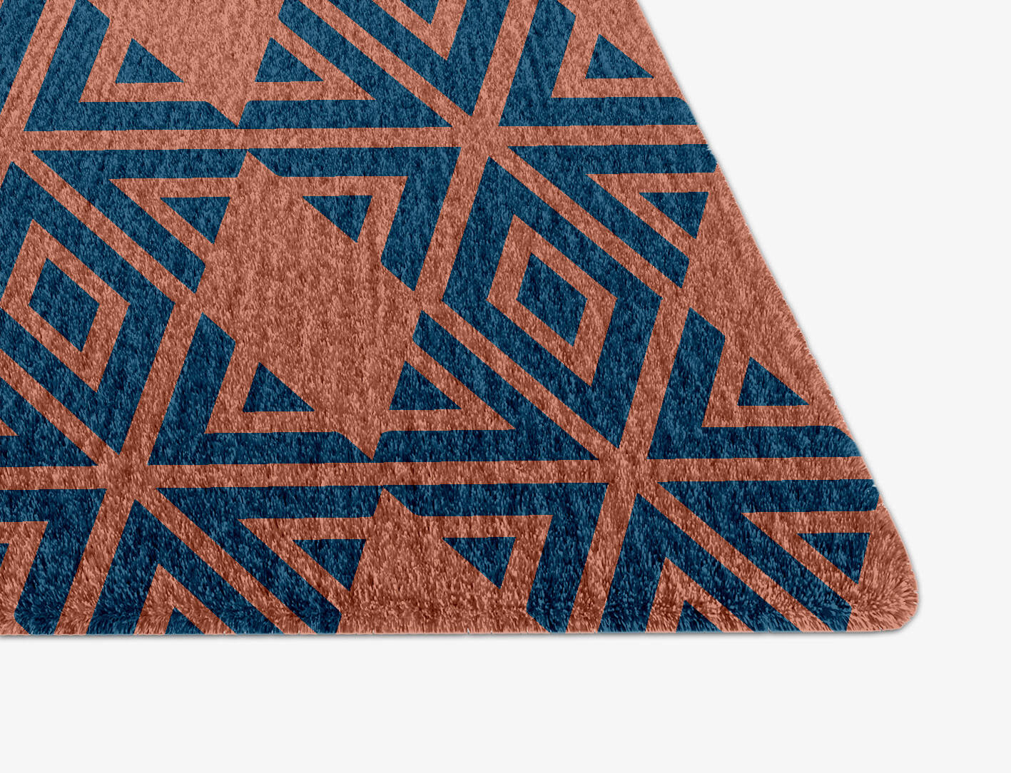 Diamond Overlays Modern Geometrics Arch Hand Knotted Tibetan Wool Custom Rug by Rug Artisan