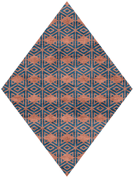 Diamond Overlays Modern Geometrics Diamond Hand Knotted Bamboo Silk Custom Rug by Rug Artisan
