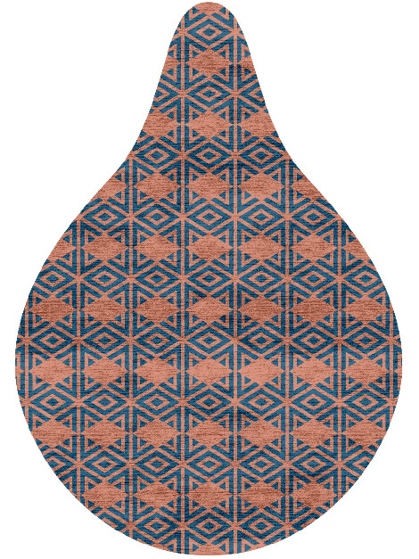 Diamond Overlays Modern Geometrics Drop Hand Knotted Bamboo Silk Custom Rug by Rug Artisan