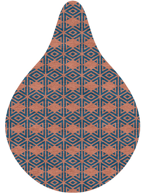 Diamond Overlays Modern Geometrics Drop Hand Knotted Tibetan Wool Custom Rug by Rug Artisan