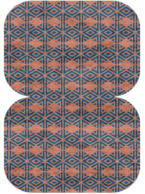 Diamond Overlays Modern Geometrics Eight Hand Knotted Bamboo Silk Custom Rug by Rug Artisan