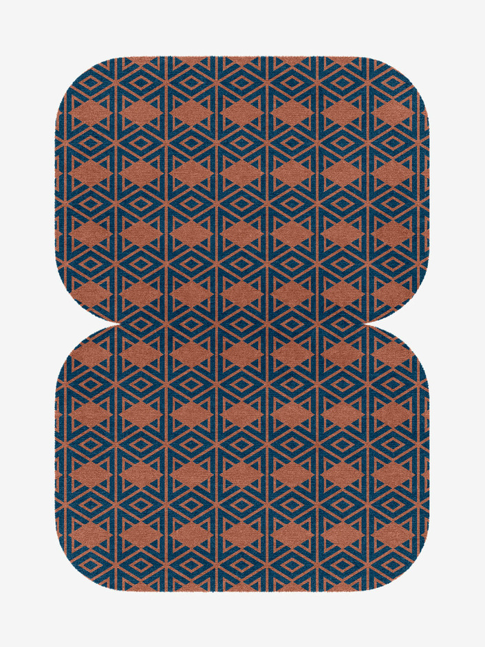 Diamond Overlays Modern Geometrics Eight Hand Knotted Tibetan Wool Custom Rug by Rug Artisan