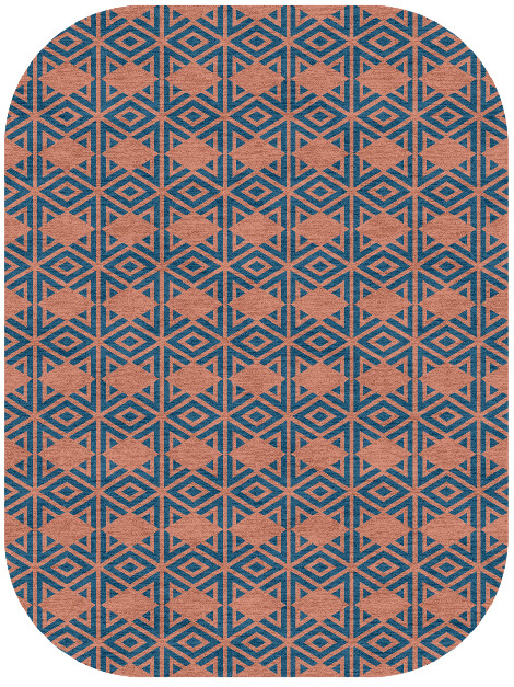 Diamond Overlays Modern Geometrics Oblong Hand Knotted Tibetan Wool Custom Rug by Rug Artisan