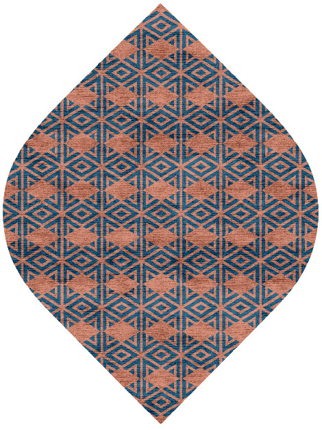 Diamond Overlays Modern Geometrics Ogee Hand Knotted Bamboo Silk Custom Rug by Rug Artisan