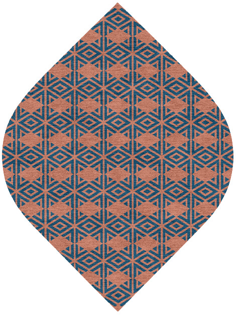 Diamond Overlays Modern Geometrics Ogee Hand Knotted Tibetan Wool Custom Rug by Rug Artisan