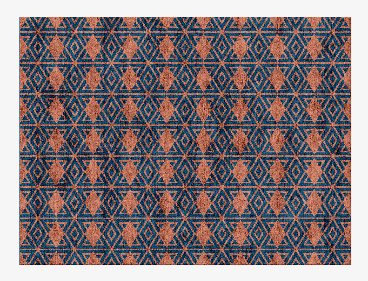 Diamond Overlays Geometric Rectangle Hand Knotted Bamboo Silk Custom Rug by Rug Artisan