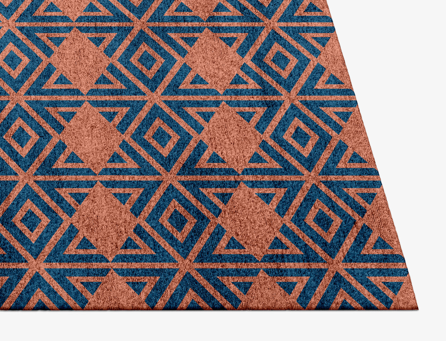 Diamond Overlays Geometric Rectangle Hand Knotted Bamboo Silk Custom Rug by Rug Artisan