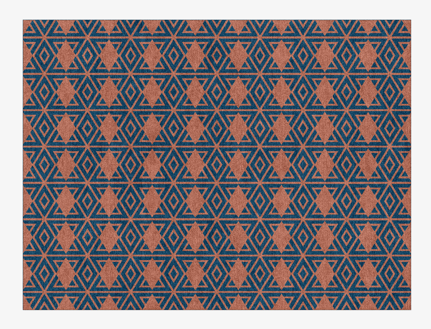Diamond Overlays Modern Geometrics Rectangle Hand Knotted Tibetan Wool Custom Rug by Rug Artisan