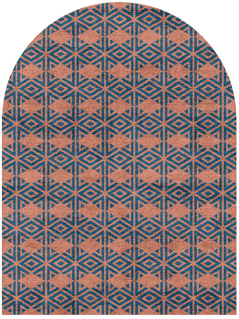 Diamond Overlays Modern Geometrics Arch Hand Tufted Bamboo Silk Custom Rug by Rug Artisan