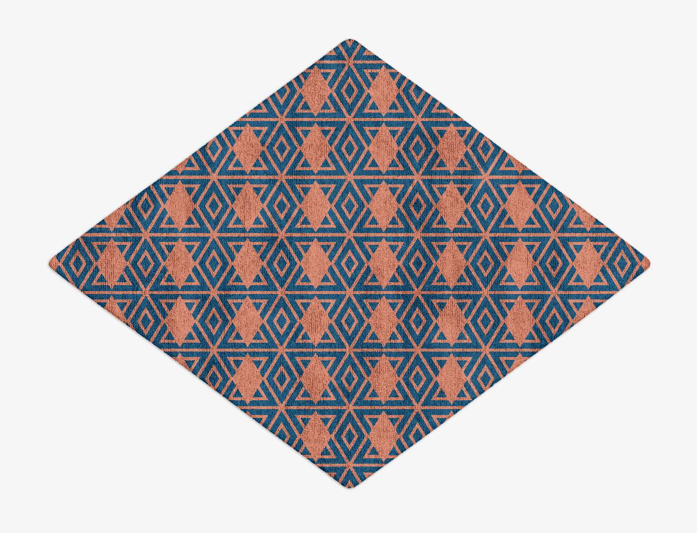 Diamond Overlays Modern Geometrics Diamond Hand Tufted Bamboo Silk Custom Rug by Rug Artisan
