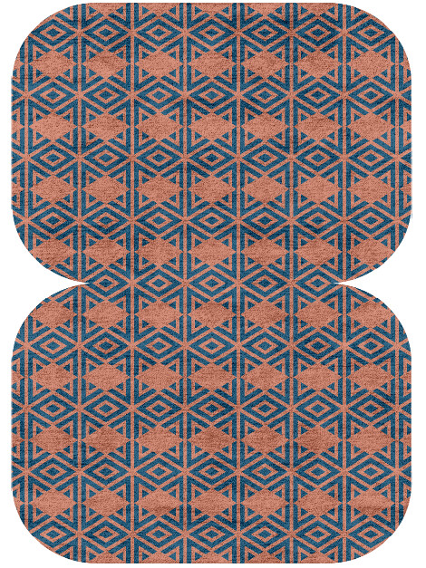 Diamond Overlays Modern Geometrics Eight Hand Tufted Bamboo Silk Custom Rug by Rug Artisan
