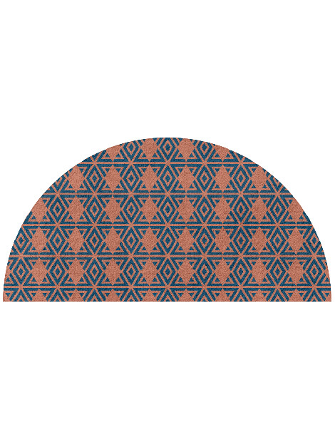 Diamond Overlays Modern Geometrics Halfmoon Hand Tufted Pure Wool Custom Rug by Rug Artisan