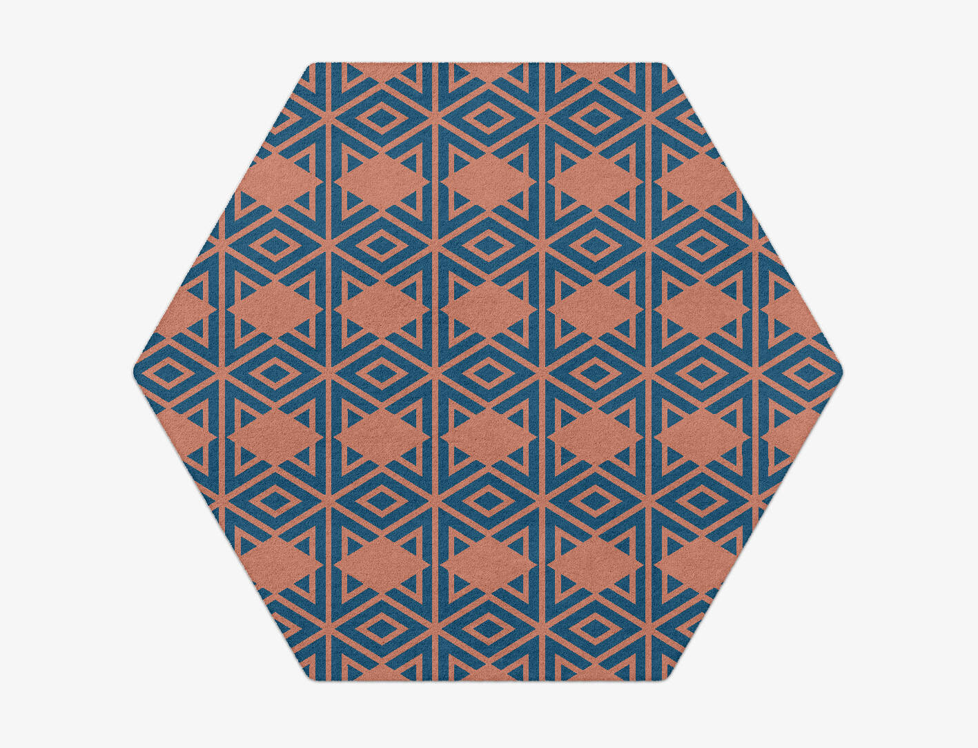 Diamond Overlays Modern Geometrics Hexagon Hand Tufted Pure Wool Custom Rug by Rug Artisan