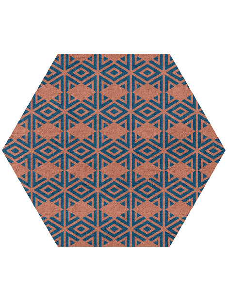 Diamond Overlays Modern Geometrics Hexagon Hand Tufted Pure Wool Custom Rug by Rug Artisan