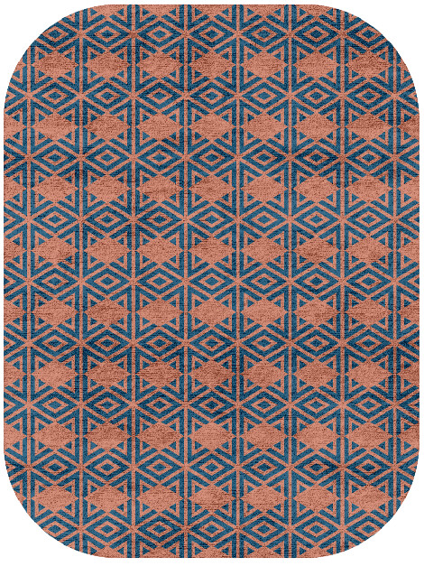 Diamond Overlays Modern Geometrics Oblong Hand Tufted Bamboo Silk Custom Rug by Rug Artisan