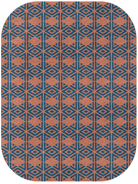 Diamond Overlays Modern Geometrics Oblong Hand Tufted Pure Wool Custom Rug by Rug Artisan