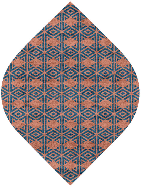 Diamond Overlays Modern Geometrics Ogee Hand Tufted Bamboo Silk Custom Rug by Rug Artisan