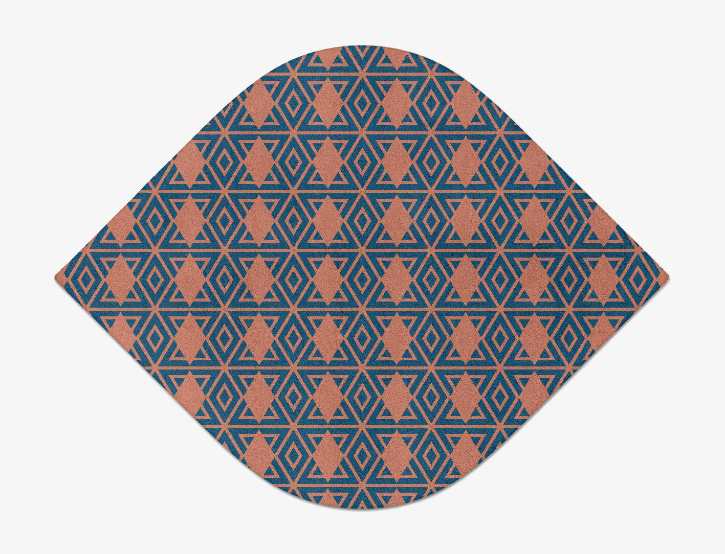 Diamond Overlays Modern Geometrics Ogee Hand Tufted Pure Wool Custom Rug by Rug Artisan