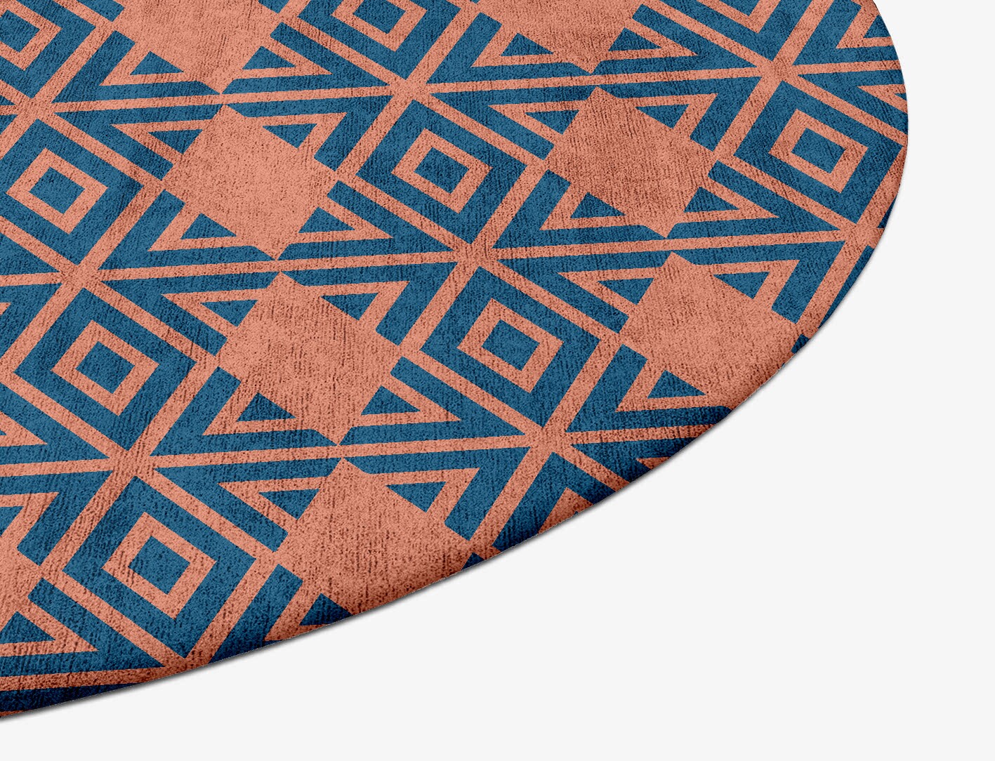 Diamond Overlays Geometric Oval Hand Tufted Bamboo Silk Custom Rug by Rug Artisan