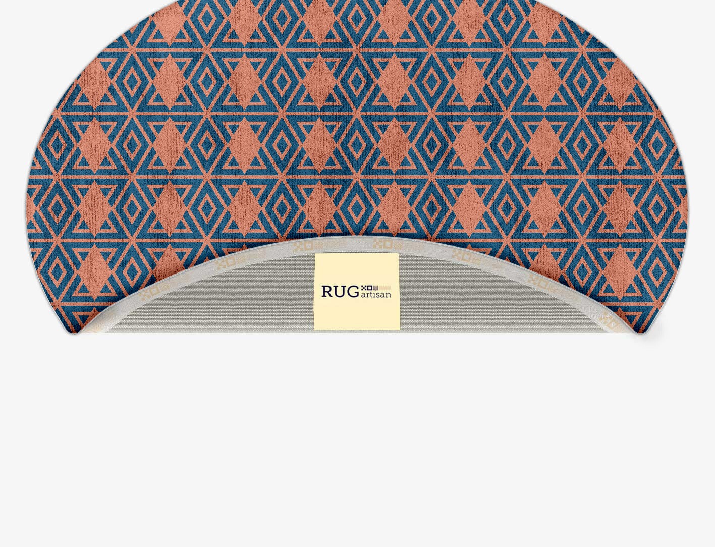 Diamond Overlays Geometric Oval Hand Tufted Bamboo Silk Custom Rug by Rug Artisan
