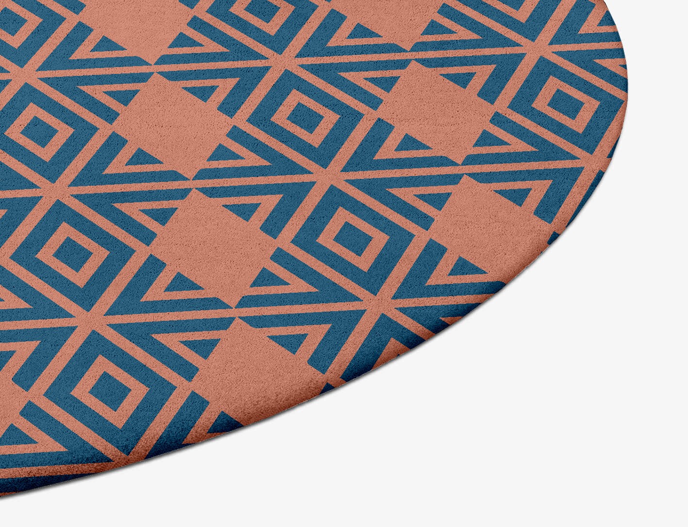 Diamond Overlays Geometric Oval Hand Tufted Pure Wool Custom Rug by Rug Artisan