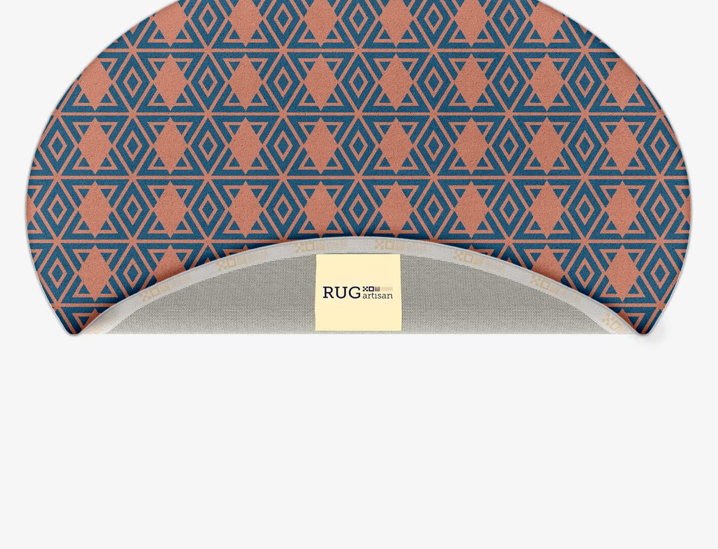 Diamond Overlays Geometric Oval Hand Tufted Pure Wool Custom Rug by Rug Artisan