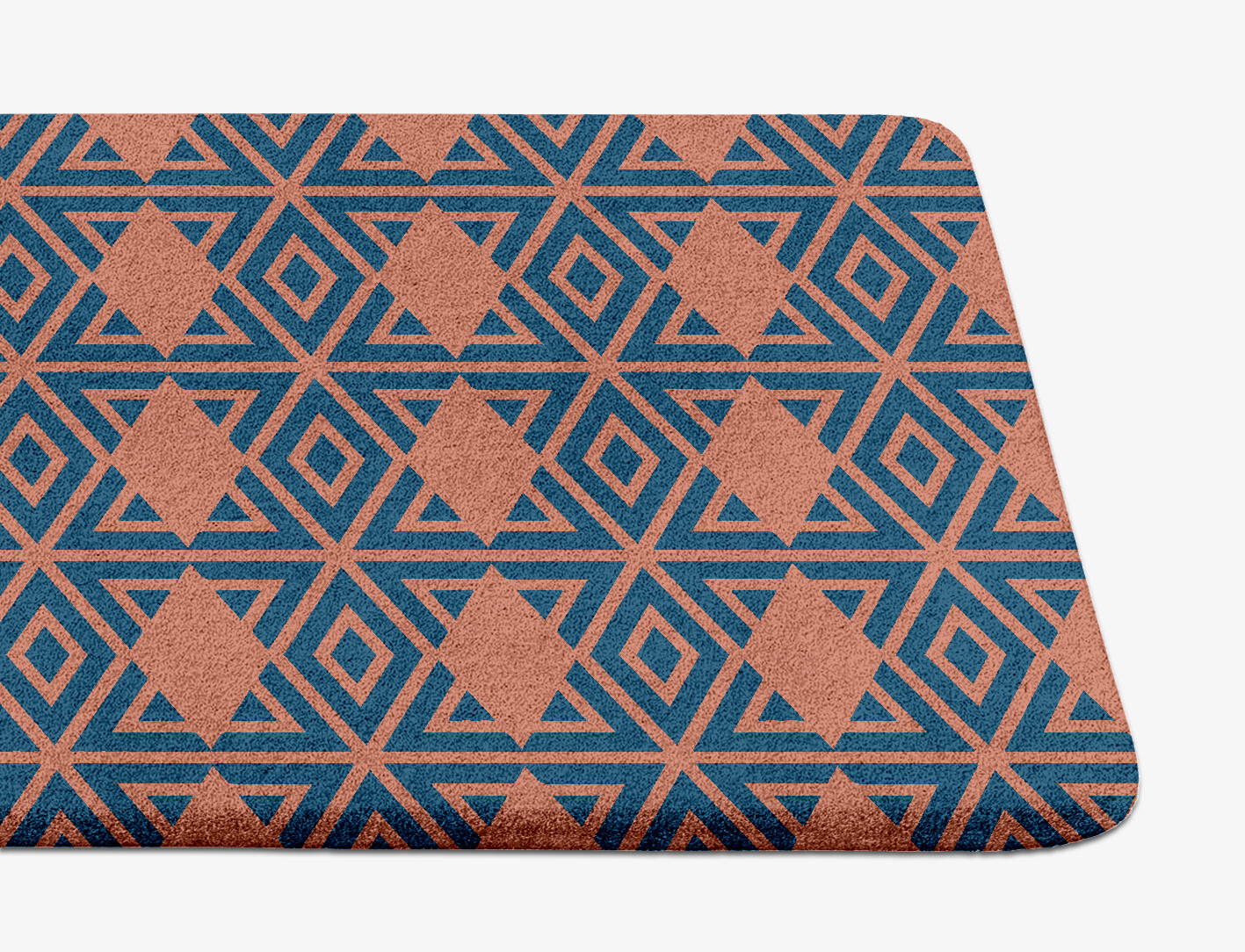 Diamond Overlays Geometric Runner Hand Tufted Pure Wool Custom Rug by Rug Artisan